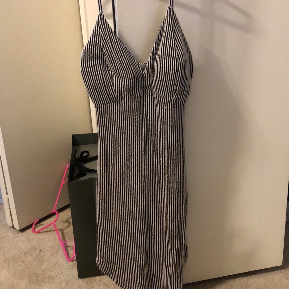 Sexy tight striped dress.